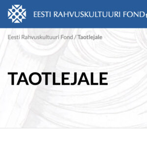 Eesti Rahvuskultuurifond taotlus